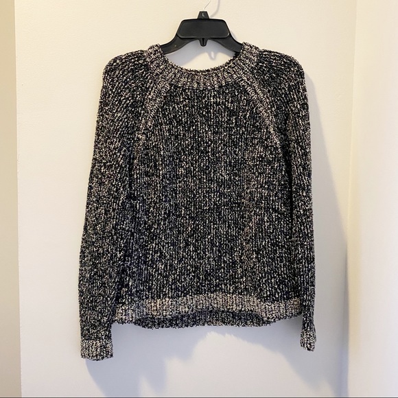 Eileen Fisher Black and White Crewneck Sweater - Picture 3 of 9